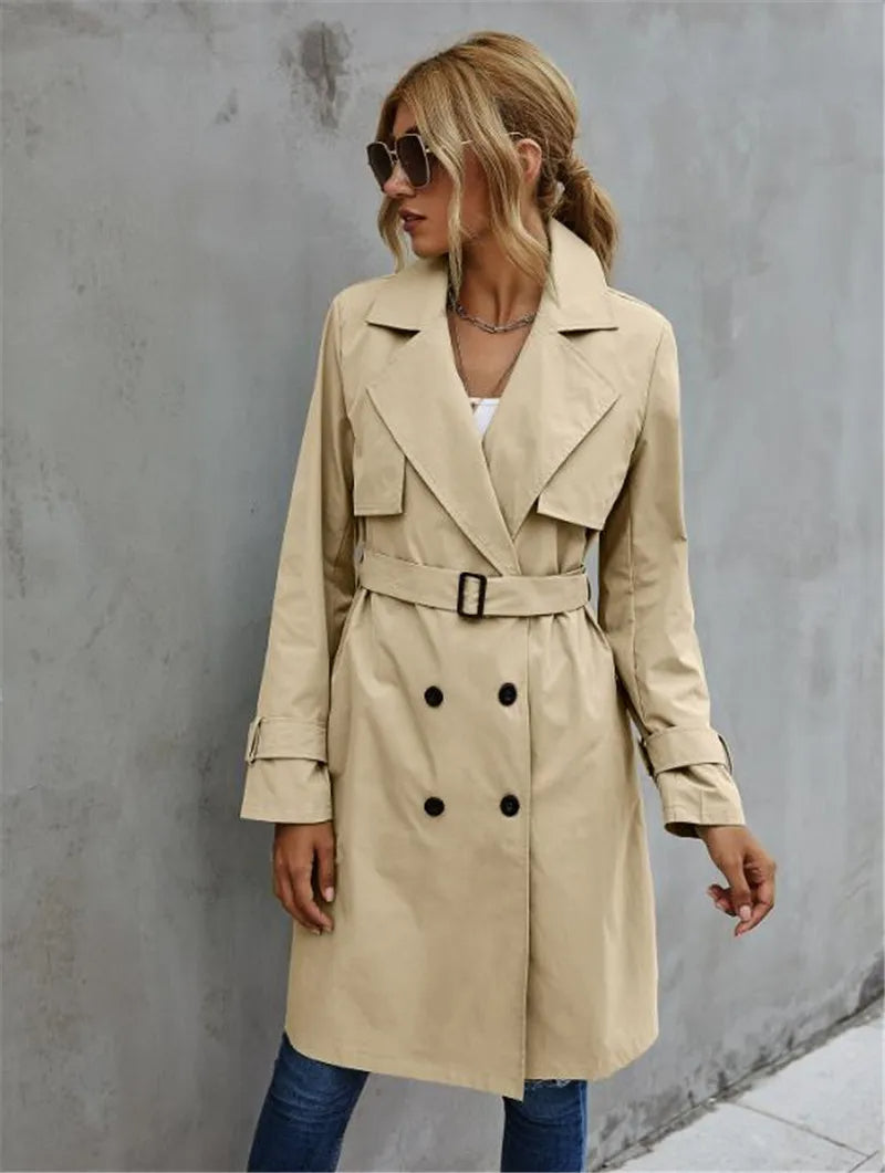 Women's Classic Elisa Trench Coat - Timeless Style & Comfort