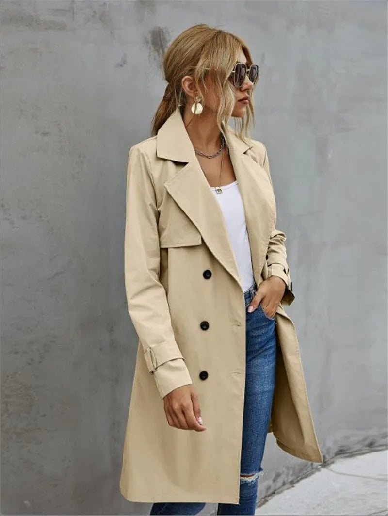 Women's Classic Elisa Trench Coat - Timeless Style & Comfort