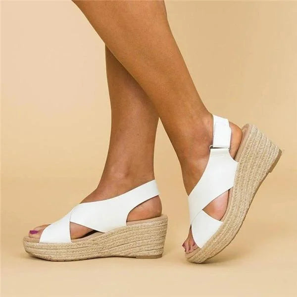 Stylish Anabela Sandal with Comfortable Straps and Elegant Design