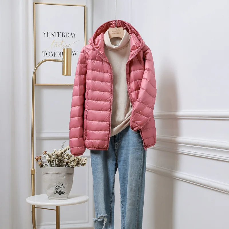 Ultralight Foldable Women's Puffer Jacket with Hood