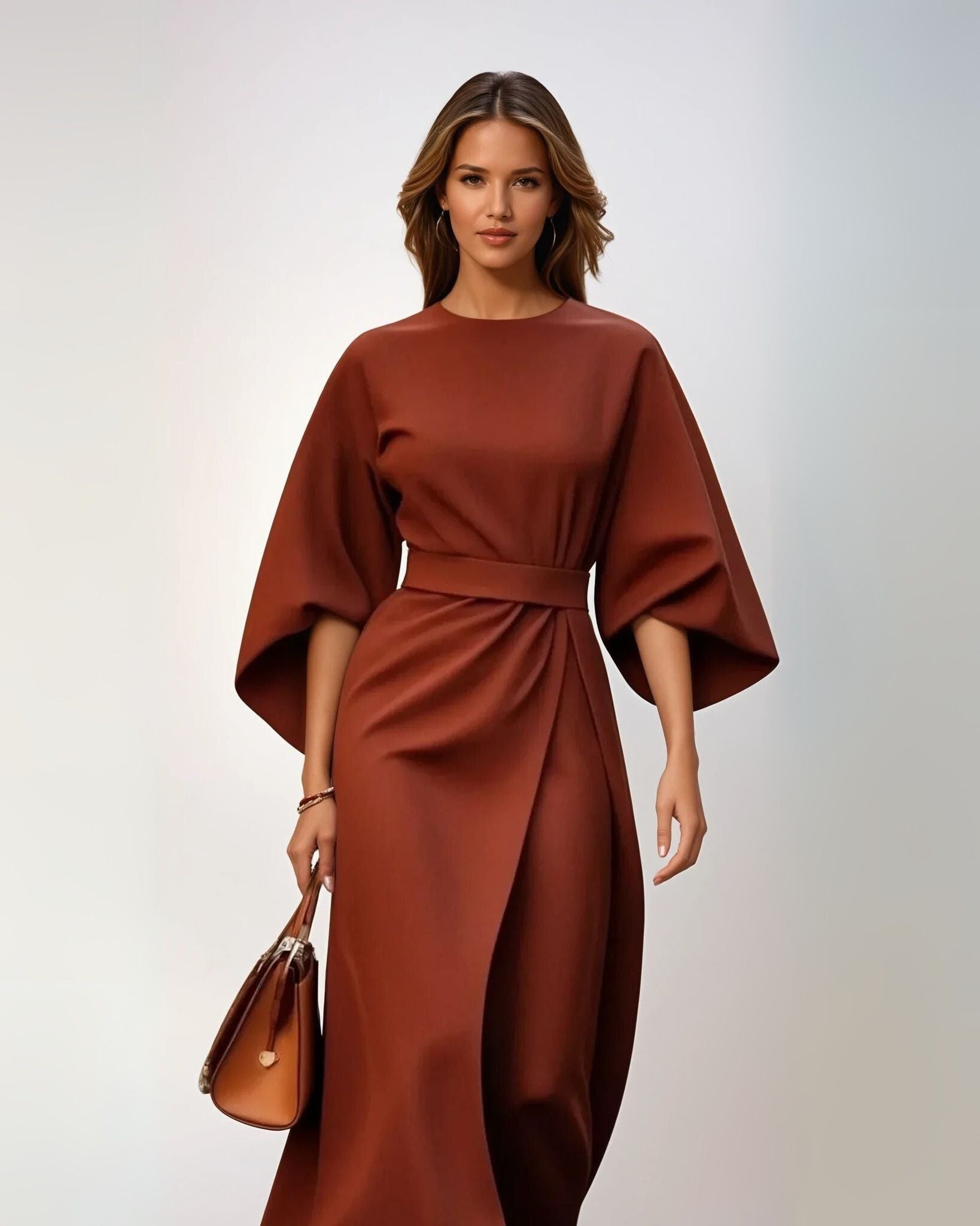 Elegant Long Dress with Flowing Design and Comfortable Fit