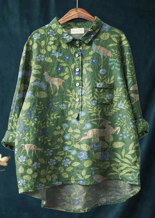Floral Print Blouse with Elegant Design and Comfortable Fit