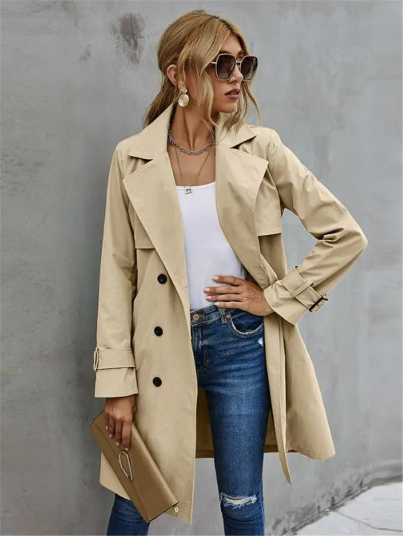 Women's Classic Elisa Trench Coat - Timeless Style & Comfort
