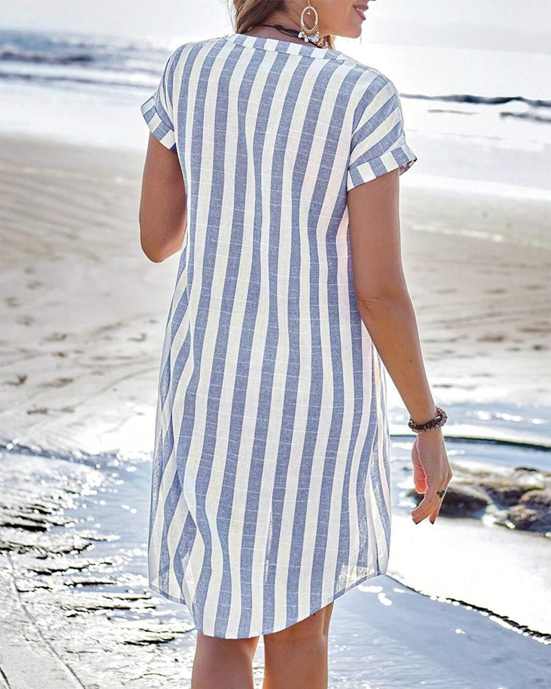 Elegant Striped Shirt Dress for Stylish Everyday Wear