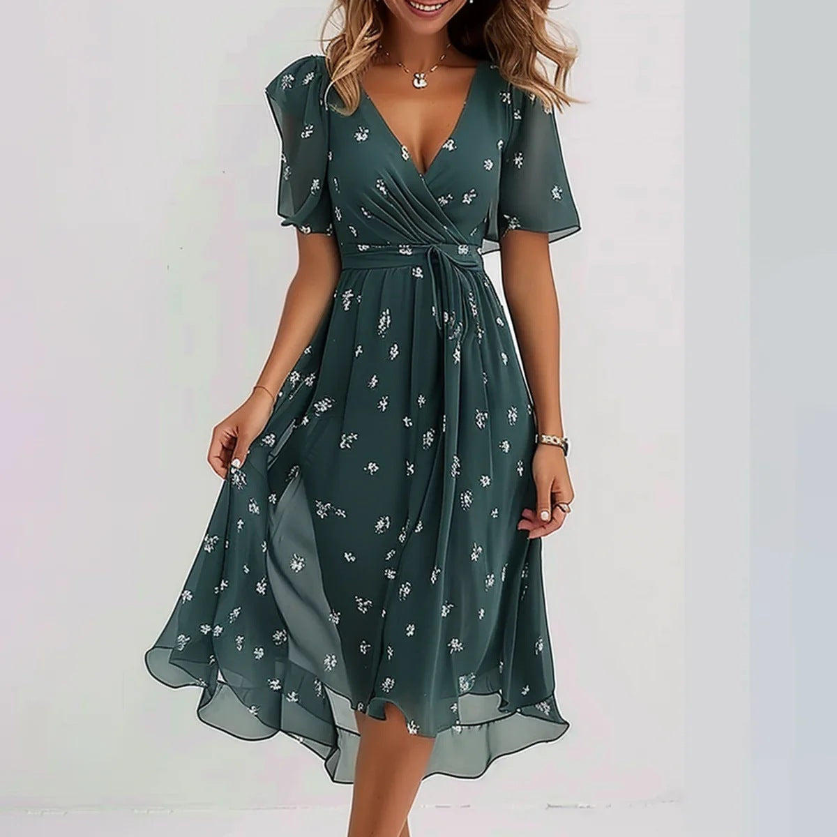 Elegant Short Sleeve Dress for Effortless Style