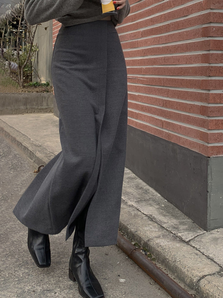 Essential Long Skirt with Stylish Side Slit