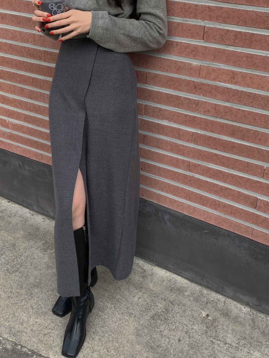 Essential Long Skirt with Stylish Side Slit
