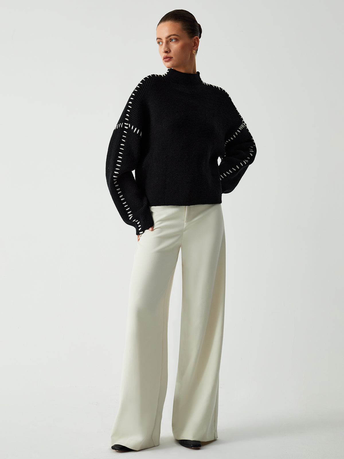 Elegant Parisian Style Mesh Blouse with Delicate Detailing