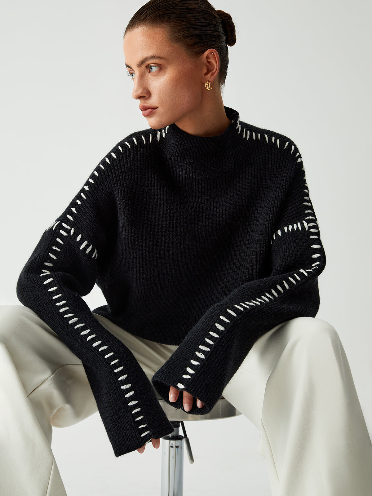 Elegant Parisian Style Mesh Blouse with Delicate Detailing