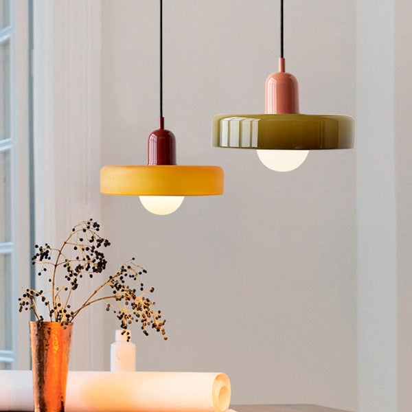Coloured Glass Pendant Light
