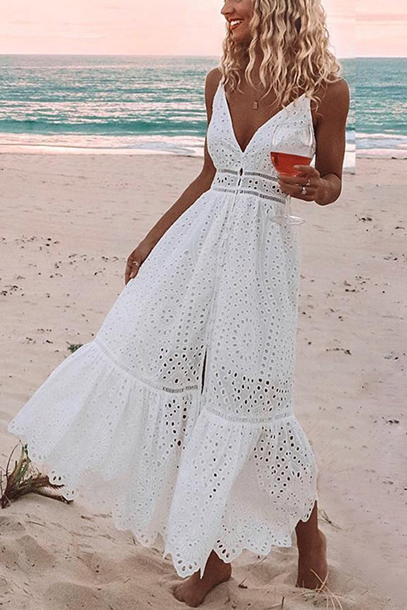 Lace Long Dress with Elegant Design