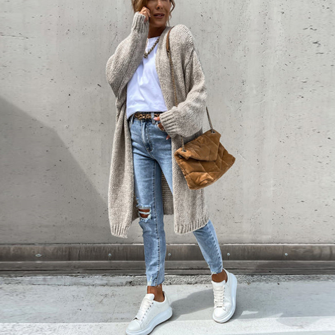 Women's Classic Long Knit Cardigan – Versatile All-Season Layer