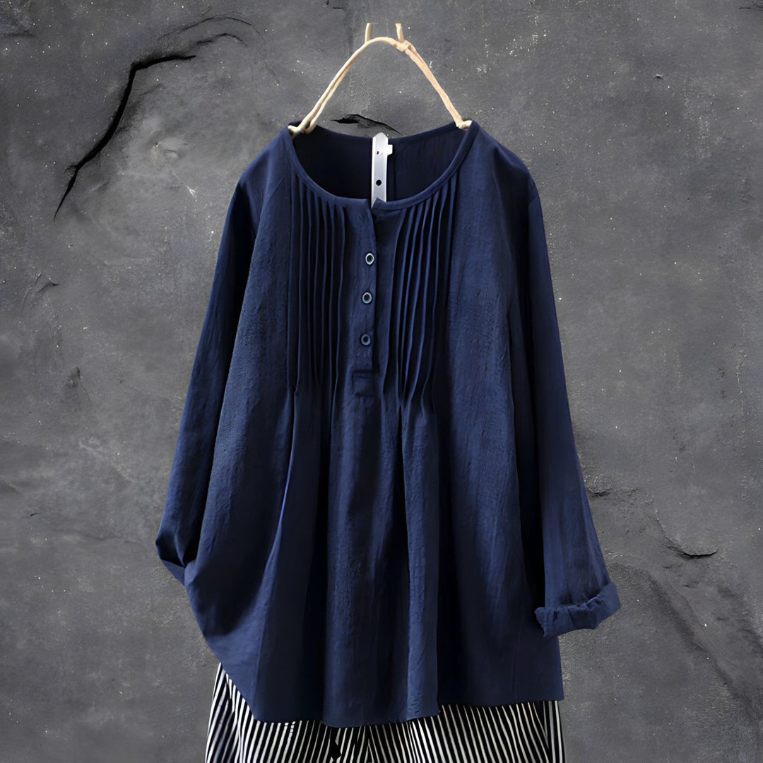 Cotton Blouse with Elegant Design and Comfortable Fit