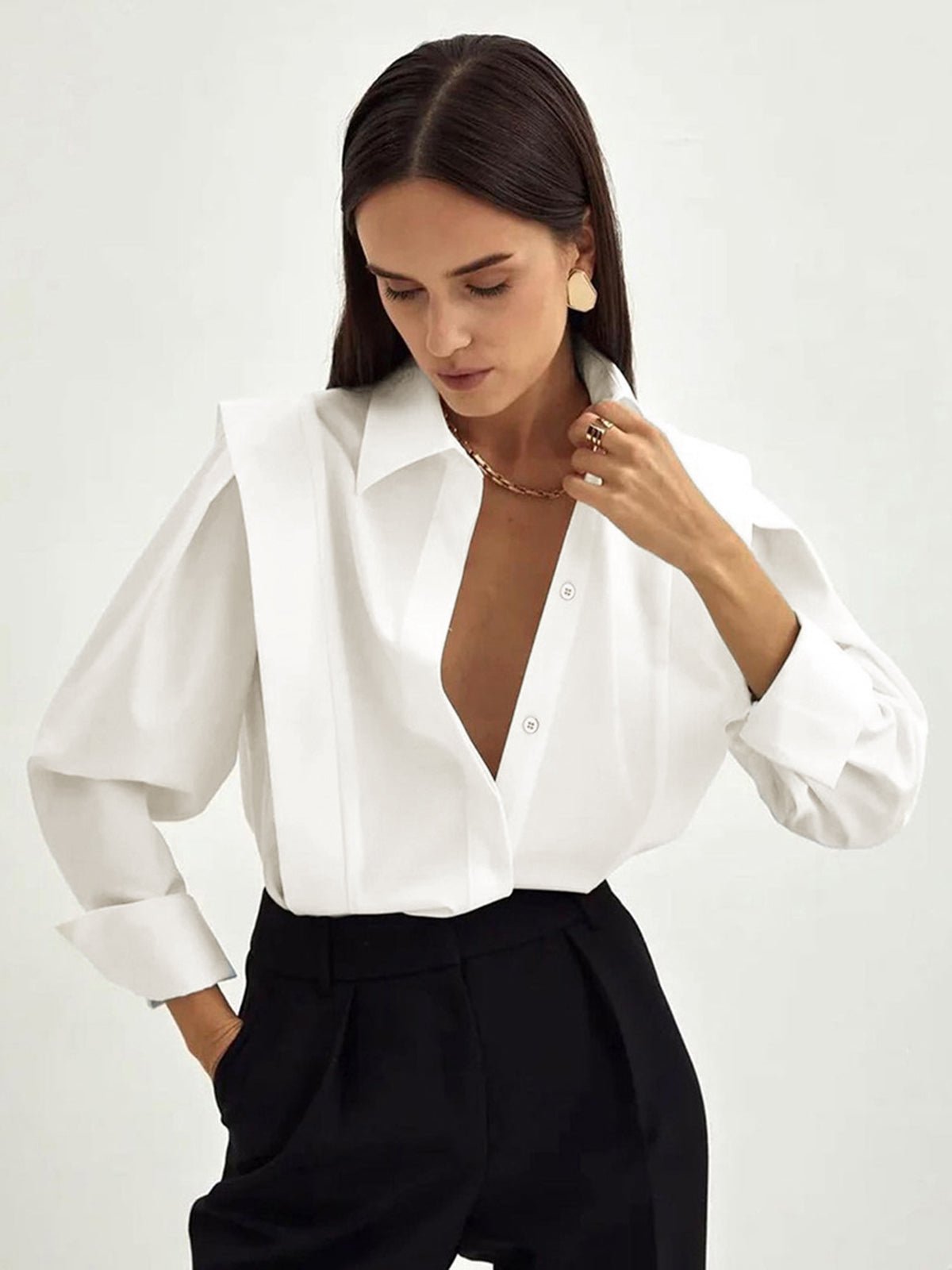Classic Unisex Square Button-Down Shirt