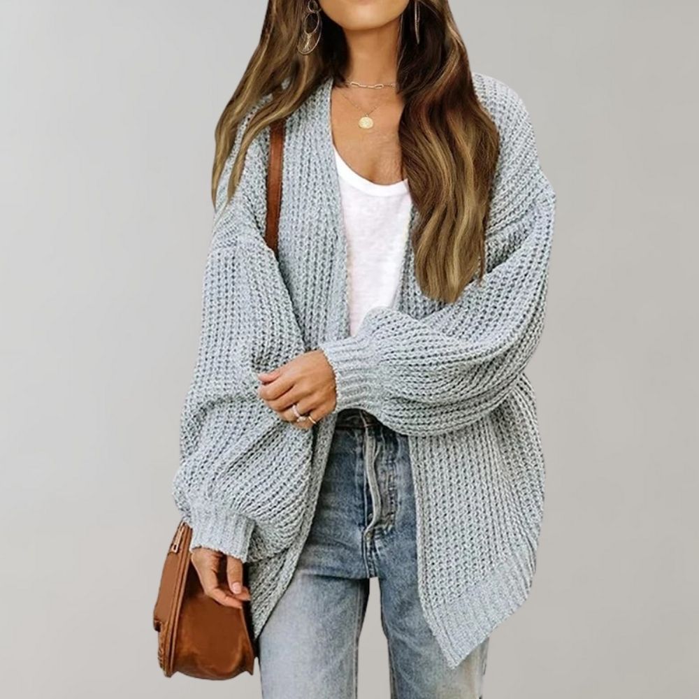 Women's Chunky Knit Open Front Casual Cardigan