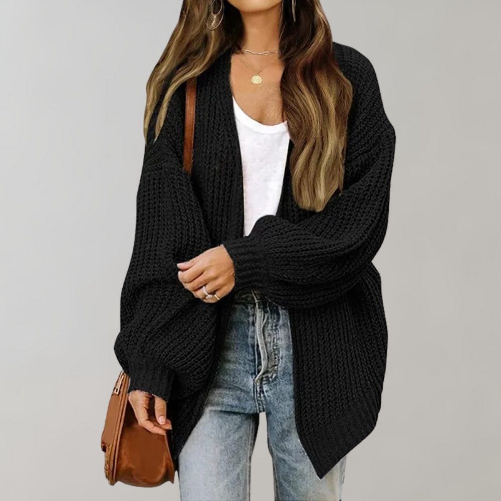Women's Chunky Knit Open Front Casual Cardigan