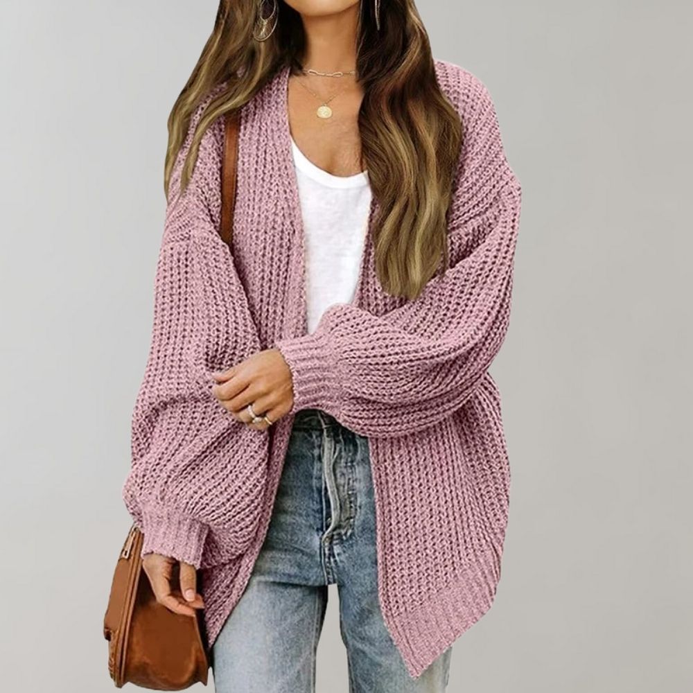 Women's Chunky Knit Open Front Casual Cardigan