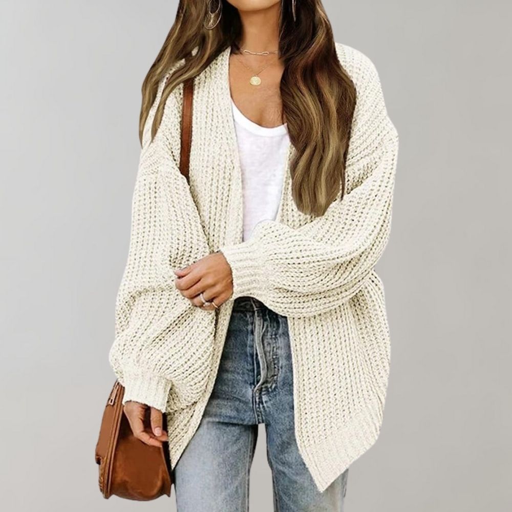 Women's Chunky Knit Open Front Casual Cardigan