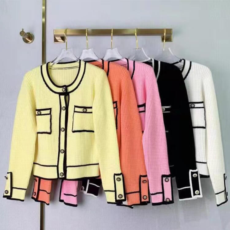 Multicolor Tweed Cardigan for Stylish Layering