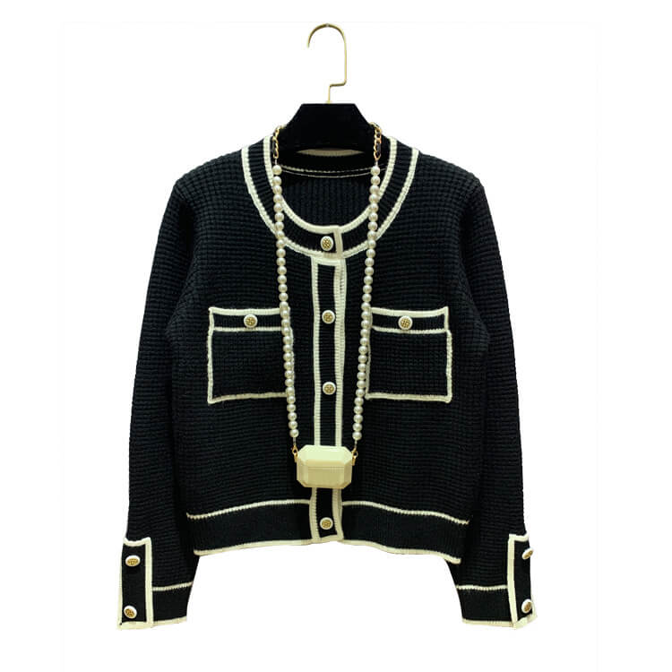 Multicolor Tweed Cardigan for Stylish Layering