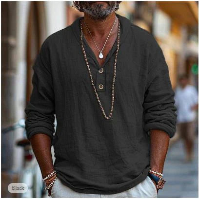 Casual Lightweight Linen Shirt for Men – Breathable & Stylish