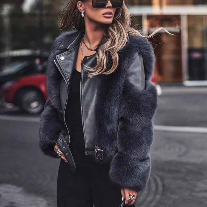 Arctic Leather Jacket with Fur Trim for Ultimate Warmth and Style