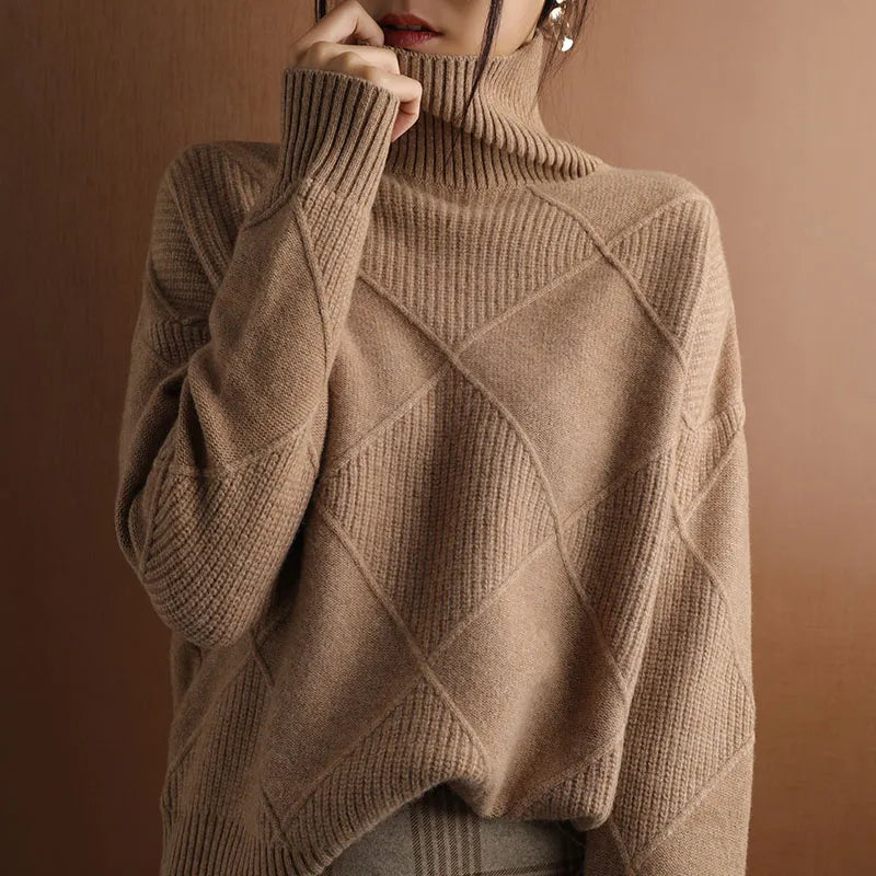 Structured High Neck Sweater for Comfortable Layering