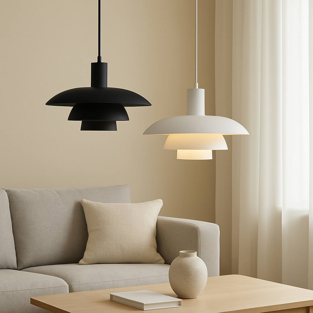 Danish-Style Nordic Pendant Light - Minimalist Dome Lamp