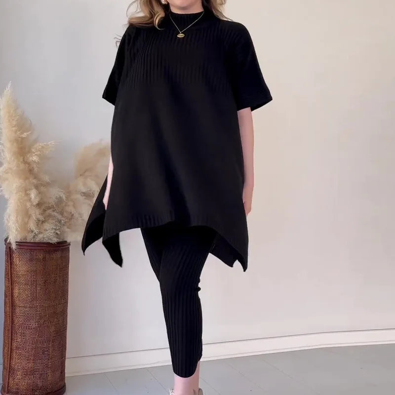 Loose Jumper and Knit Leggings Set - Natalia Style
