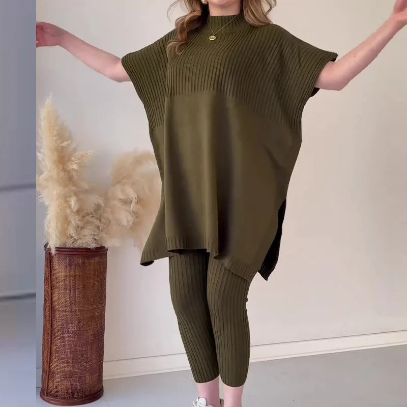 Loose Jumper and Knit Leggings Set - Natalia Style