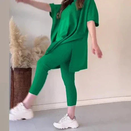 Loose Jumper and Knit Leggings Set - Natalia Style
