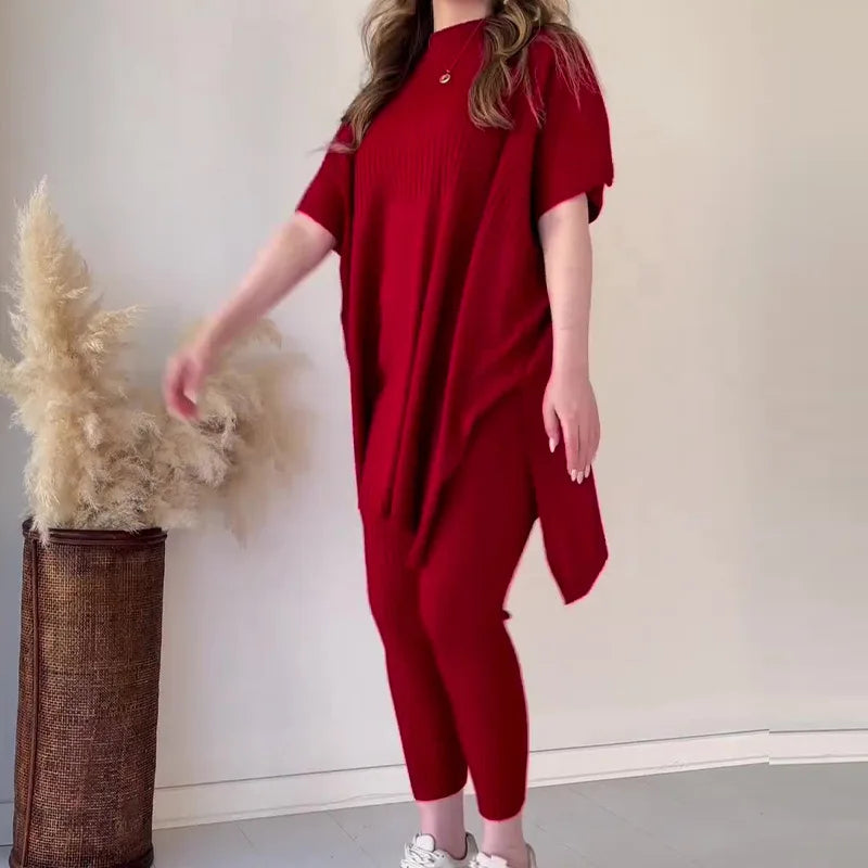 Loose Jumper and Knit Leggings Set - Natalia Style