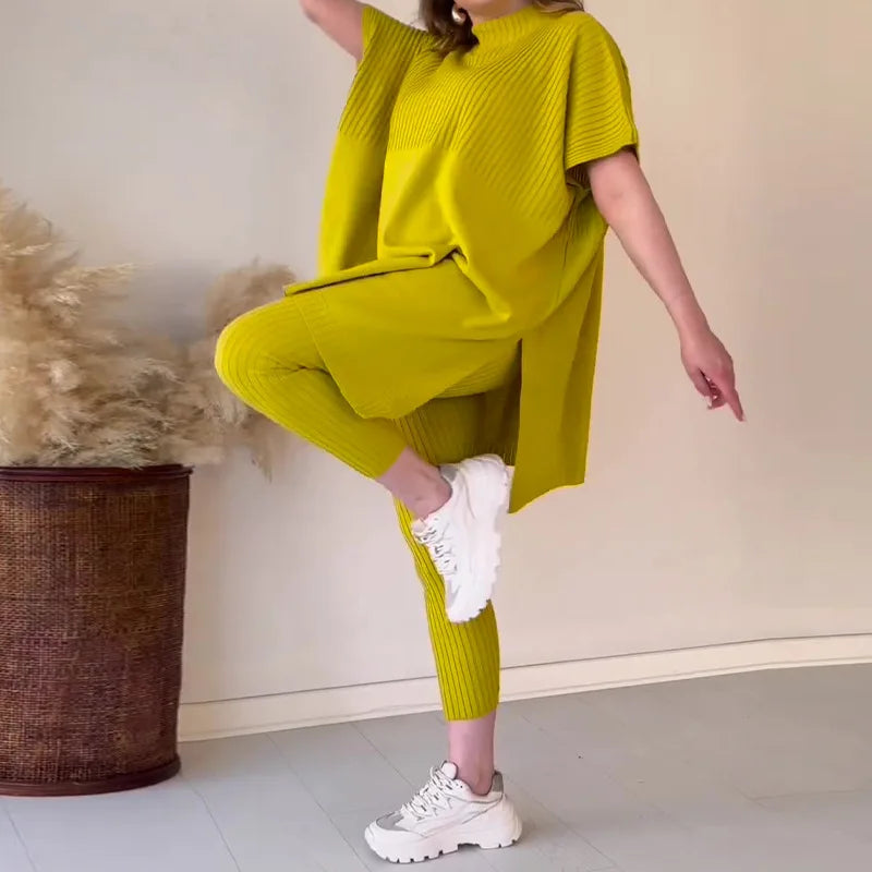 Loose Jumper and Knit Leggings Set - Natalia Style