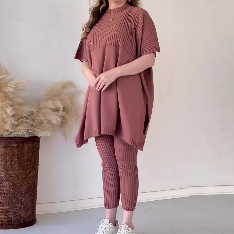 Loose Jumper and Knit Leggings Set - Natalia Style