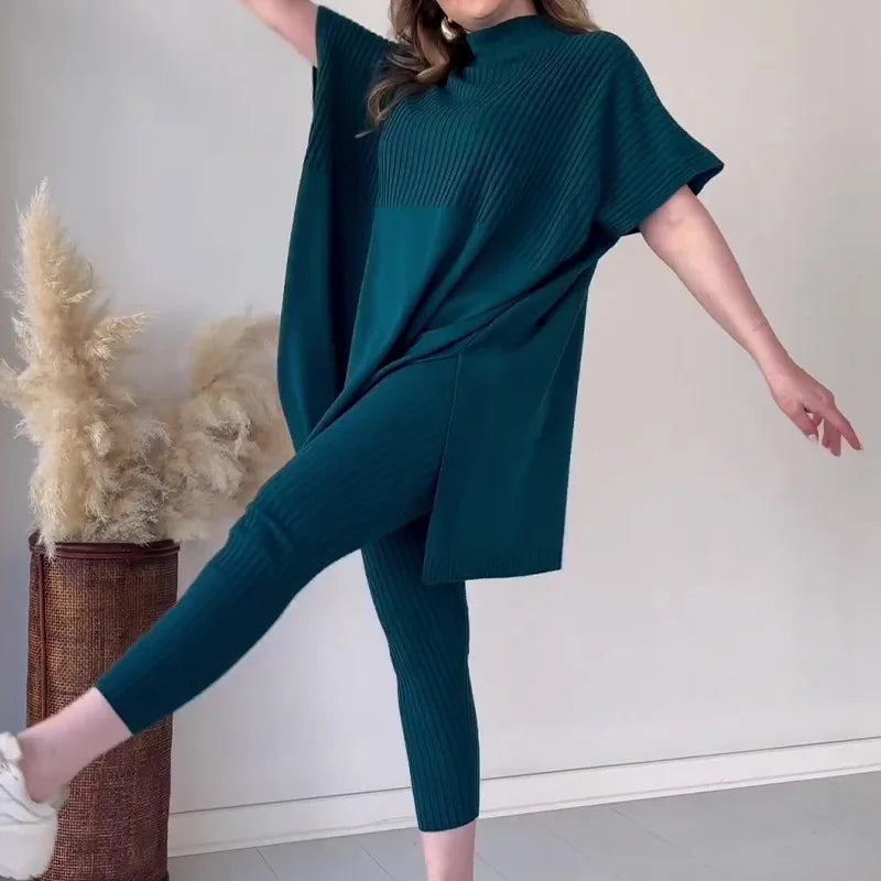 Loose Jumper and Knit Leggings Set - Natalia Style
