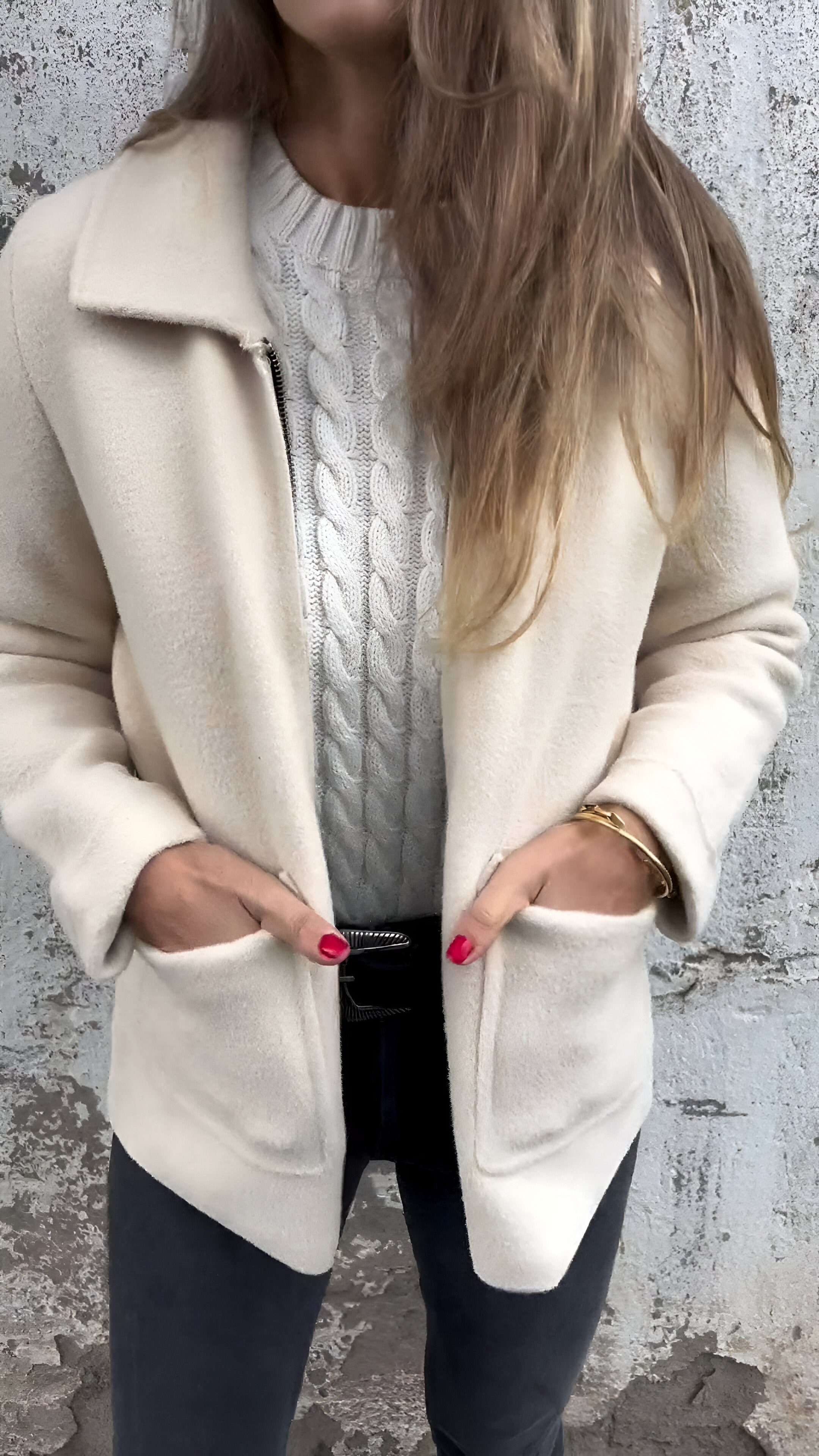 Lapel Zip Sutton Jacket for Stylish Outerwear