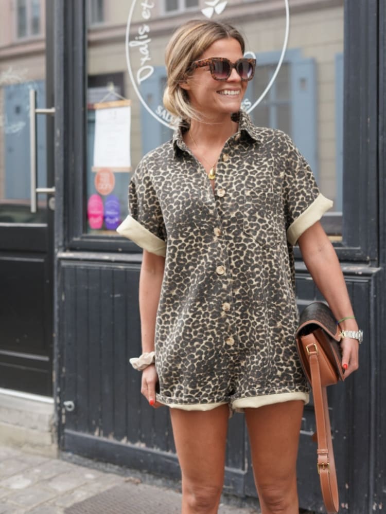 Leopard Print Jumpsuit – Stylish & Comfortable Fit