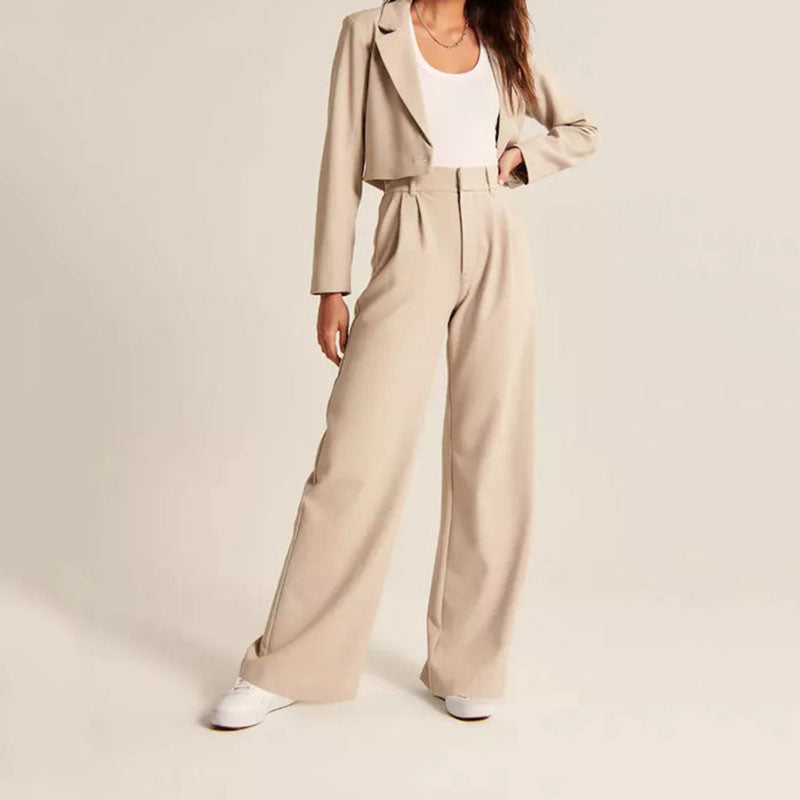 Women's Tailored Wide Leg Trousers for Effortless Style
