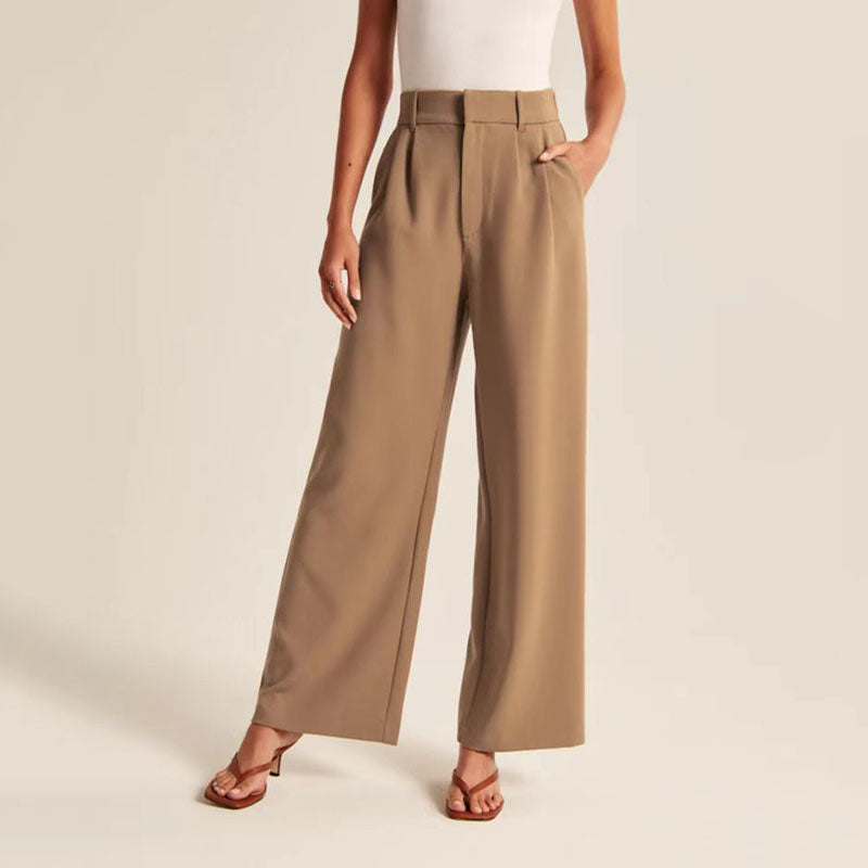 Women's Tailored Wide Leg Trousers for Effortless Style