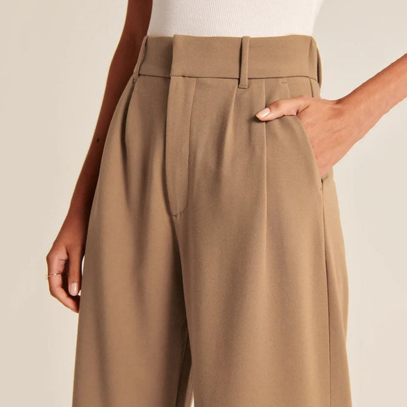 Women's Tailored Wide Leg Trousers for Effortless Style