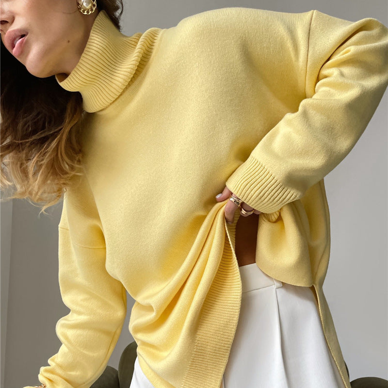 High Neck Oversized Mesh Blouse for Comfortable Style