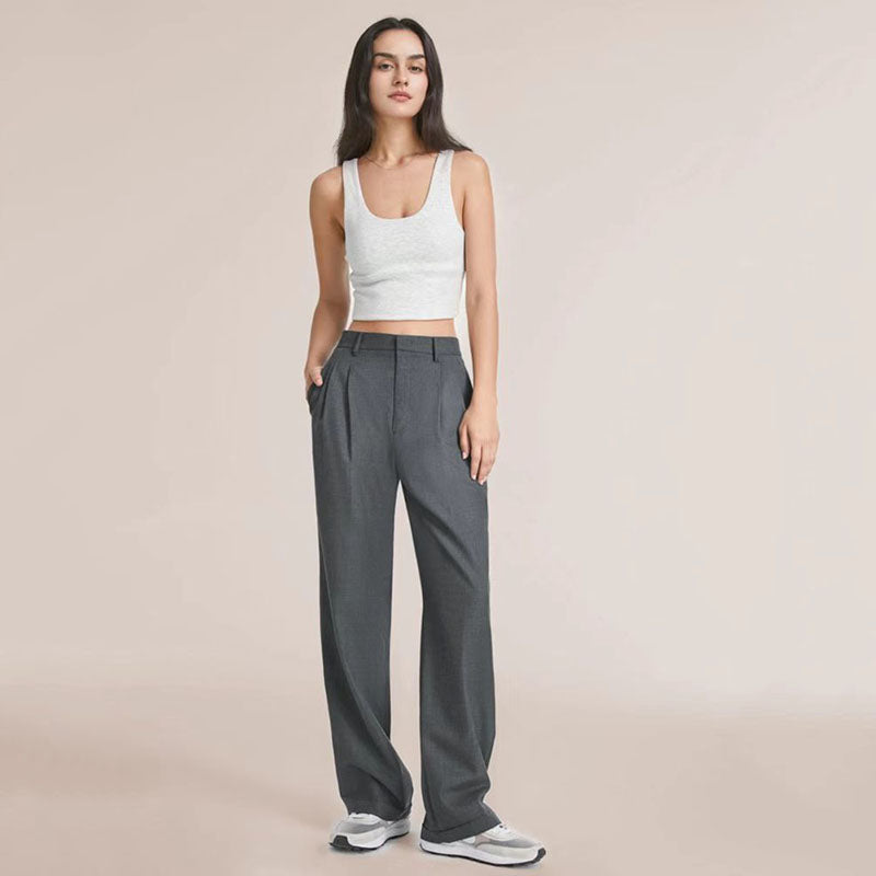 Women's Tailored Wide Leg Trousers for Effortless Style