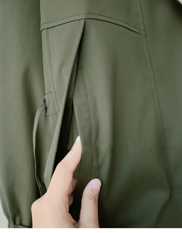 Two-Layer Jacket with Zip Closure and Button Details