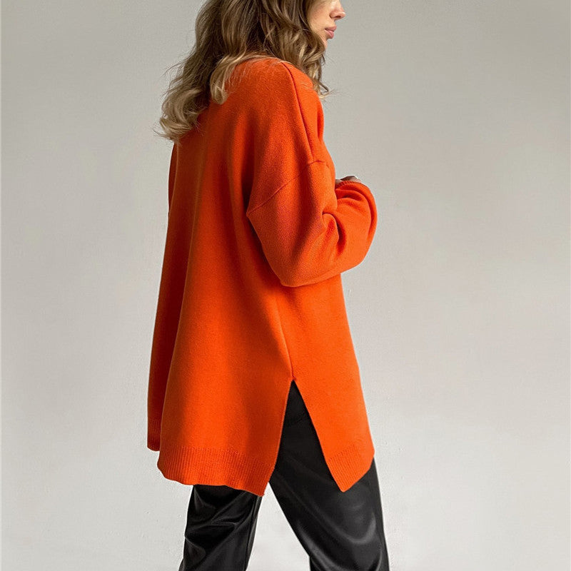 High Neck Oversized Mesh Blouse for Comfortable Style