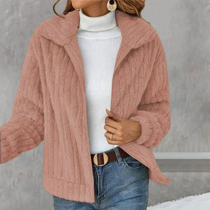 Cozy Teddy Zip Jacket for Warmth and Comfort