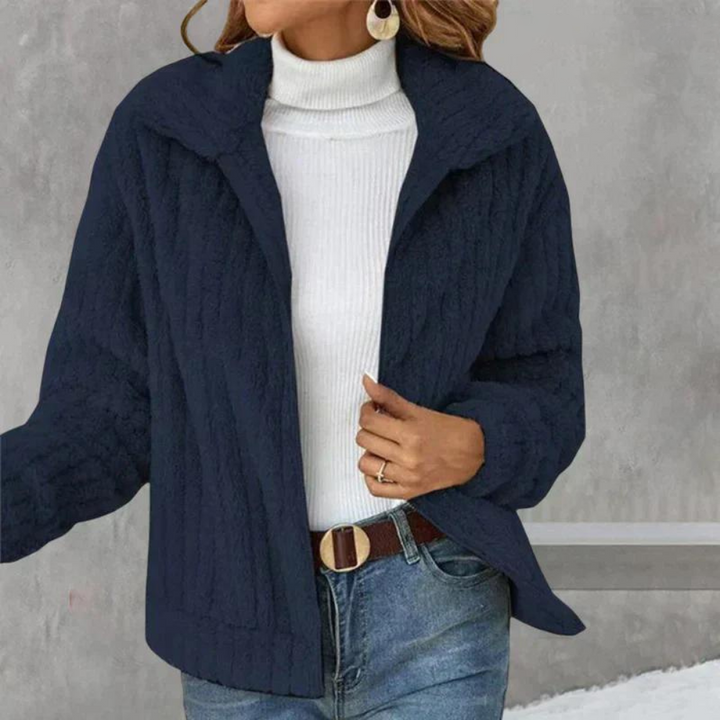Cozy Teddy Zip Jacket for Warmth and Comfort