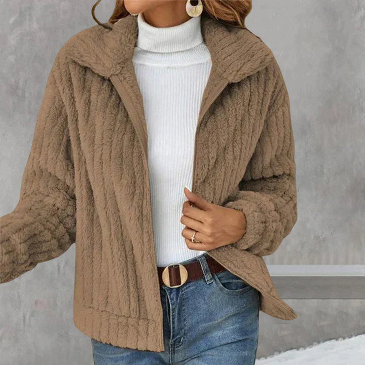 Cozy Teddy Zip Jacket for Warmth and Comfort