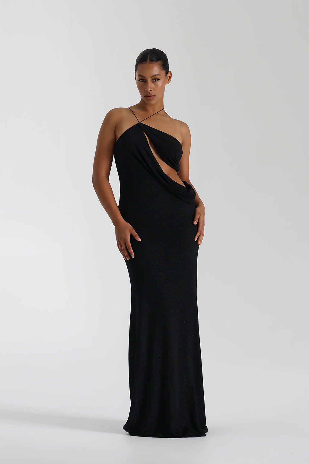 Draped Maxi Dress for Women - Elegant and Flowy Design