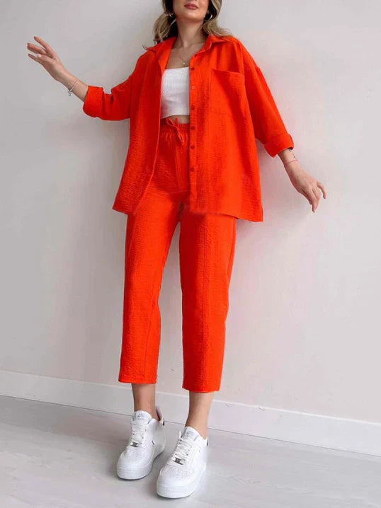 Spring Floral Shirt and Trouser Set for Stylish Outfits