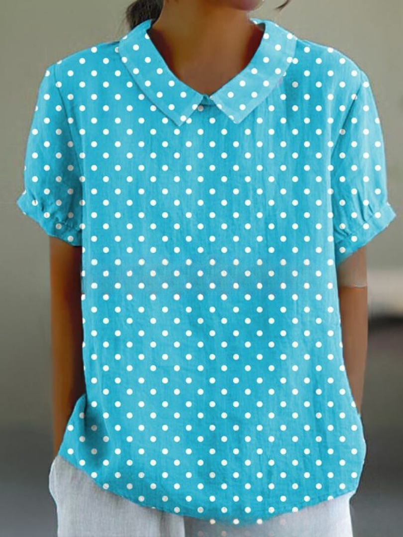 Elegant Women's Floral Short Sleeve Blouse